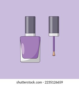 Ilustración del icono del vector polaco de las uñas. Vector cosmético. Estilo de caricatura plana adecuado para la página de aterrizaje web, pancarta, volante, pegatina, fondo de escritorio