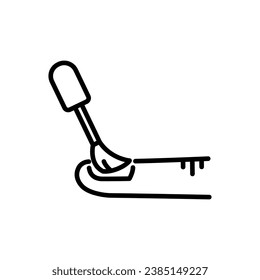 nail polish vector icon in line style