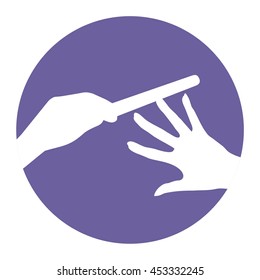 Nail polish vector icon, manicure