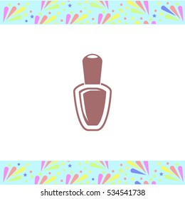 Nail polish vector icon on white background. Isolated illustration. Business picture.
