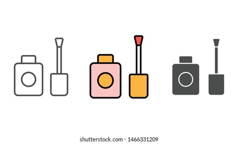 Nail polish vector icon sign symbol