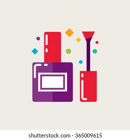 Nail polish vector illustration