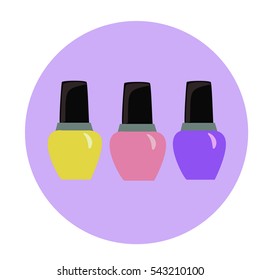 Nail polish. Vector Illustration.