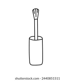 Esmalte de uñas Ilustración vectorial en estilo doodle. Aislado sobre fondo blanco.