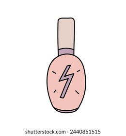 Nail polish. Vector illustration in doodle style. Isolated on white background.