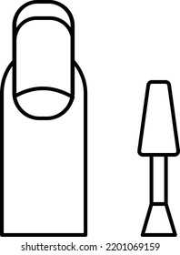 nail polish  Vector illustration on a transparent background.Premium quality symmbols.Stroke vector icons for concept and graphic design.
