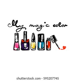 Nail polish vector image isolated.