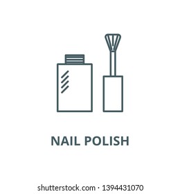 Nail polish vector line icon, linear concept, outline sign, symbol