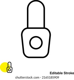 Icono de línea de vectores de Nail Polaco
