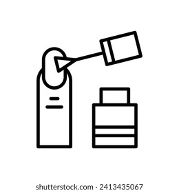 Nail Polish Vector Line Icon Design