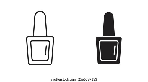 Nail polish vector line icon illustration