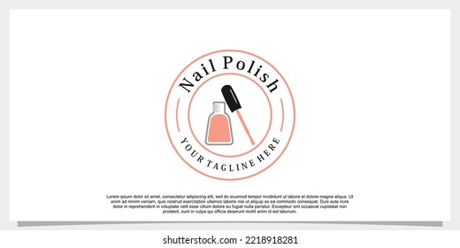 nail polish vector logo design template