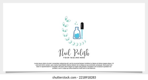 nail polish vector logo design template