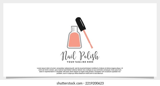 nail polish vector logo design template