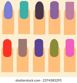 nail polish Vector nail vector makeup illustration