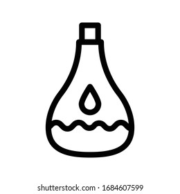 icono de línea delgada vectorial de esmalte de uñas 