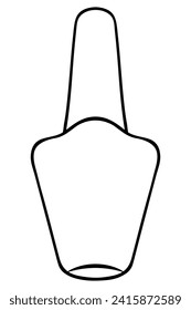 Esmalte de uñas. Ver desde abajo. Esbozo. Frasco con forma de recubrimiento protector para las uñas. El envase de vidrio con el producto se cierra con una tapa. Ilustración vectorial. Cosméticos decorativos 
