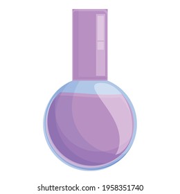 Icono de botella violeta de esmalte de uñas. Caricatura del ícono vectorial de botella violeta de Nail para diseño web aislado en fondo blanco