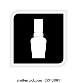 Nail Polish -  white vector icon
