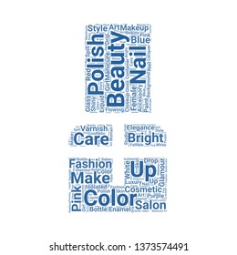 nail polish word cloud. tag cloud about nail polish