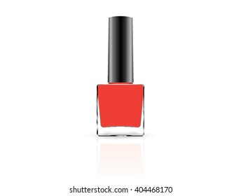 nail polish for your logo mock up vector eps10 Only on a white background It is easy to change the color of nail polish