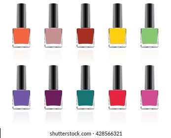 nail polish for your logo mock up vector eps10 Only on a white background It is easy to change the color of nail polish