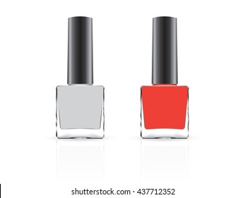nail polish for your logo mock up vector eps10 Only on a white background It is easy to change the color of nail polish