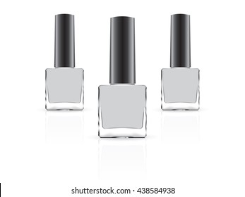 nail polish for your logo mock up vector eps10 Only on a white background It is easy to change the color of nail polish