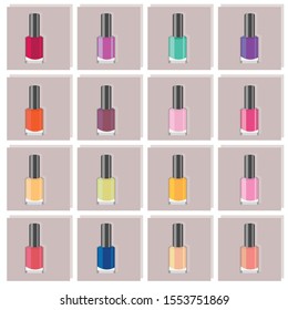 nail polisher background concept. Creative beauty idea design. Flat vector illustration use for your project.
