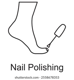 Nail Polishing Icon, Mastering the Art of Nail Polishing: Tips for Perfectly Polished Nails, Exploring Trends and Techniques in Nail Polishing and Design, Vector