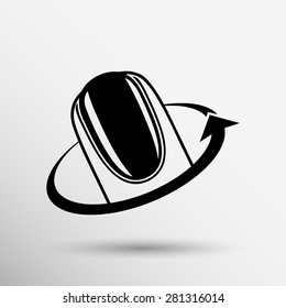 Nail polishing at the salon. Vector icon isolated.