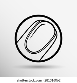 Nail polishing at the salon. Vector icon isolated.