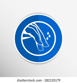Nail polishing at the salon - Vector icon isolated.