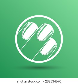 Nail polishing at the salon - Vector icon isolated.