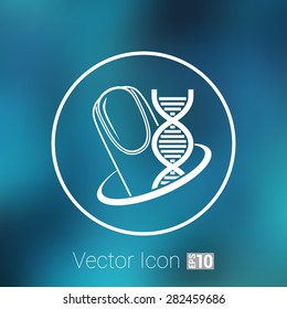 Nail polishing at the salon - Vector icon isolated.