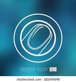 Nail polishing at the salon - Vector icon isolated.
