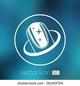 Nail polishing at the salon - Vector icon isolated.