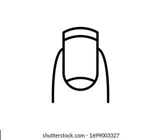 Nail Premium Line Icon Simple High Stock Vector (Royalty Free ...