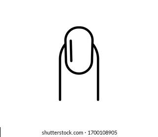 Nail premium line icon. Simple high quality pictogram. Modern outline style icons. Stroke vector illustration on a white background. 