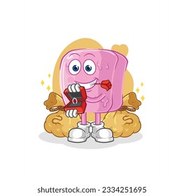the nail propose with ring. cartoon mascot vector