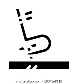 nail puller glyph icon vector. nail puller sign. isolated contour symbol black illustration