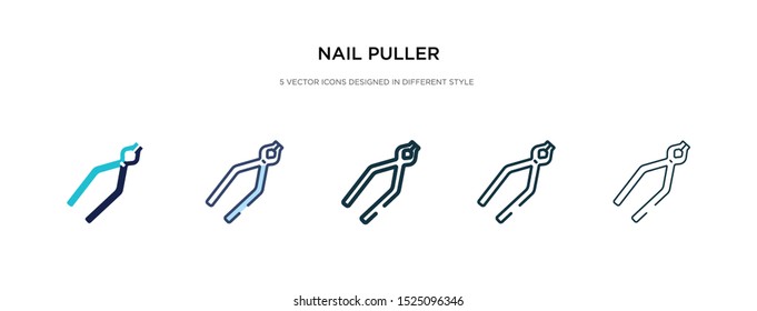 nail puller icon in different style vector illustration. two colored and black nail puller vector icons designed in filled, outline, line and stroke style can be used for web, mobile, ui