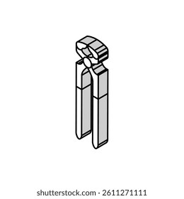 nail puller pliers isometric icon vector. nail puller pliers sign. isolated symbol illustration