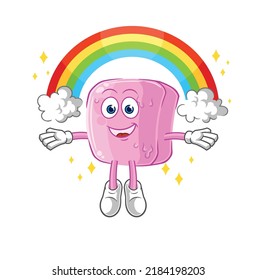 el clavo con arcoiris. vector de dibujos animados