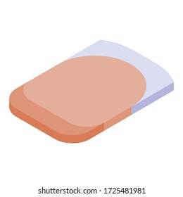 Nail round shape icon. Isometric of nail round shape vector icon for web design isolated on white background