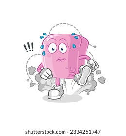 the nail running illustration. character vector