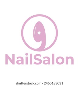 nail salon flat minimalist logo
