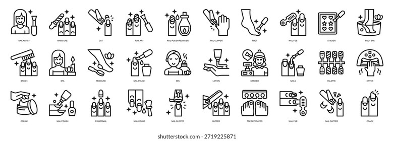 Estilo de linha do Salão de Unhas. Contendo Polonês de unhas, Spa, beleza, esmalte de unhas, cosméticos, bem-estar, Loção