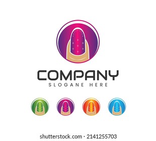 Plantilla de diseño de logotipo de salón de uñas