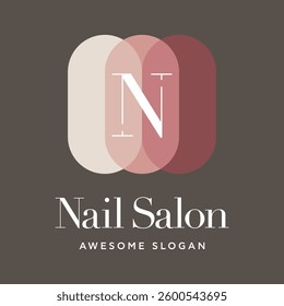Nail salon logo design vector